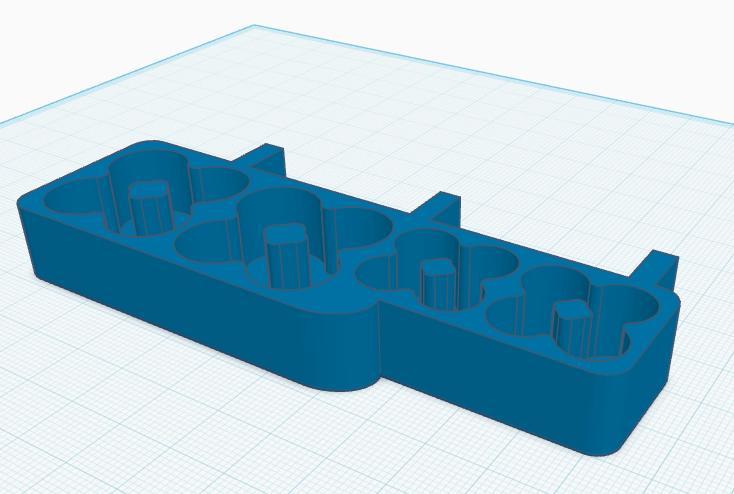 IKEA Skadis AA and AAA battery holder