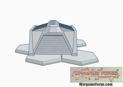 Military Building 8 with Hex Base Tank Garage MilHB008