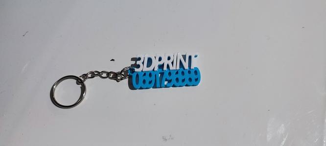 3D print keychain letters
