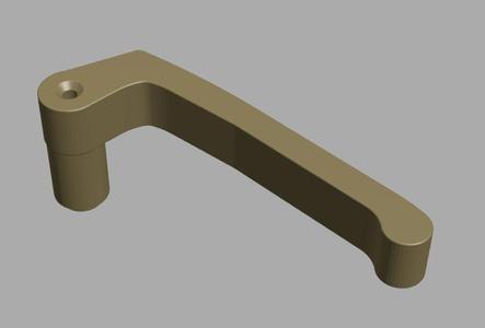 Maniglia controfinestra DX per serramenti in alluminio anodizzato