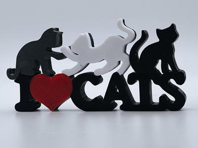 "I Love Cats" figurine.
