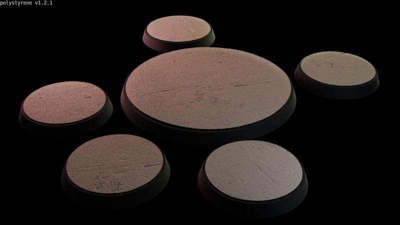 Miniature bases: Polystyrene