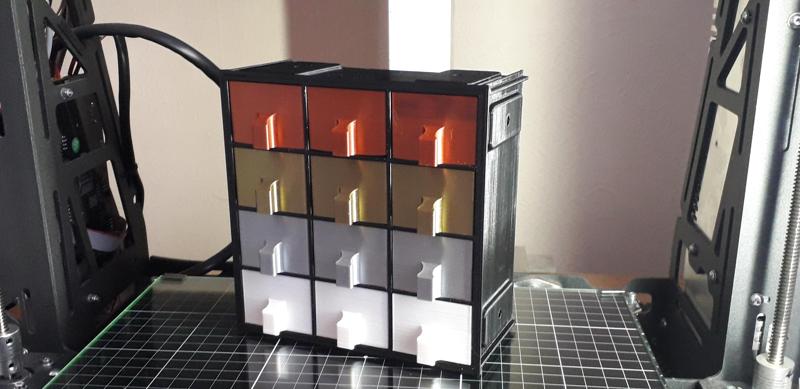 12 drawer small parts cabinet.