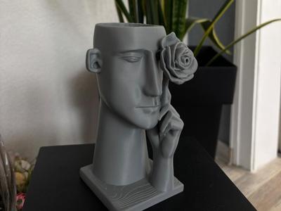 ABSTRACT ROSE FACE VASE