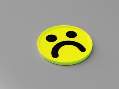 Sad Face Emoji Coaster