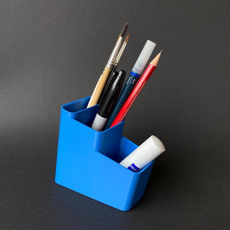 Angled pen holder