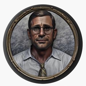 Steve Carell medallion pendant