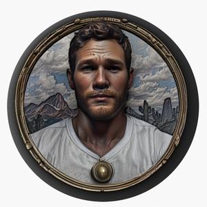 Chris Pratt medallion pendant