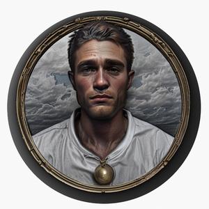Robert Pattinson medallion pendant