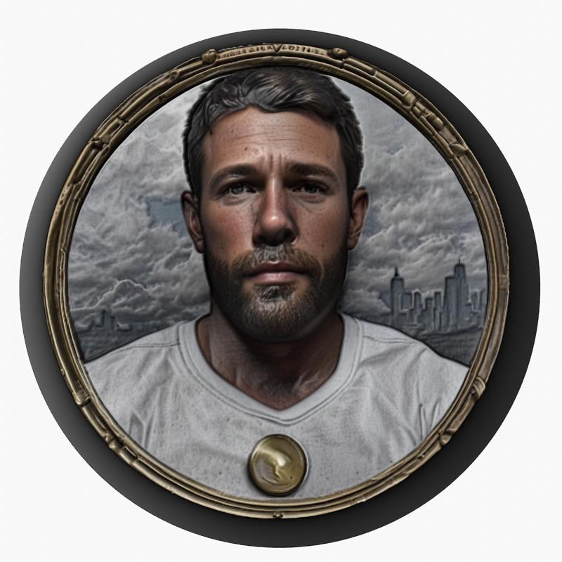 Ben Affleck medallion pendant