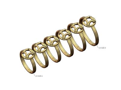 Wire dome fashion ring US sizes 4to9 3D print model