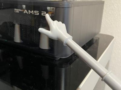 Collapsible Pointer Finger print in one piece