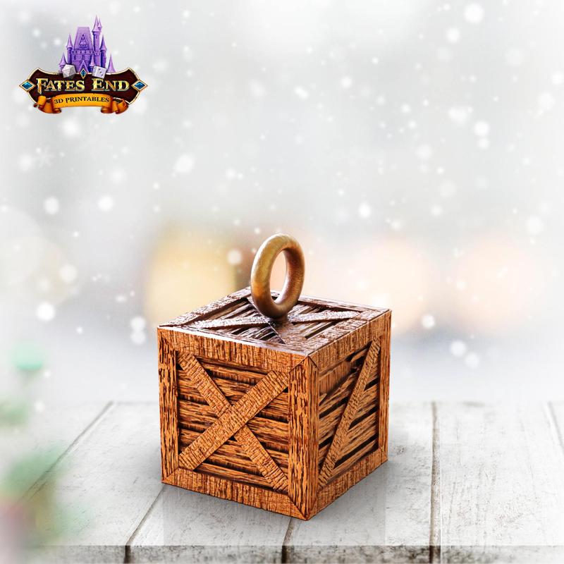 Wooden Crate Ornament - SUPPORT FREE!