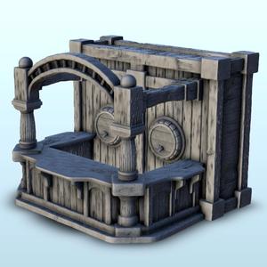 Wooden pub counter 2 - Hobbit medieval scenery terrain wargame