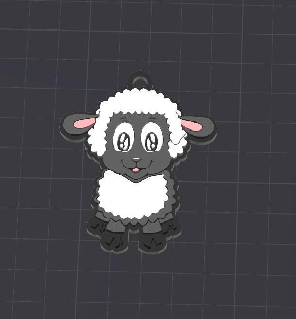 cute animal,shawn the sheep keychain / necklace charm