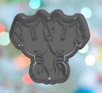 Baby Shower Double Knotted Onesie Cookie Cutter