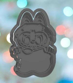 Labubu with Bitten Apple Cookie Cutter