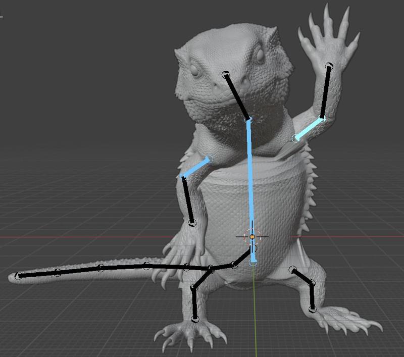 Waving Bearded Dragon