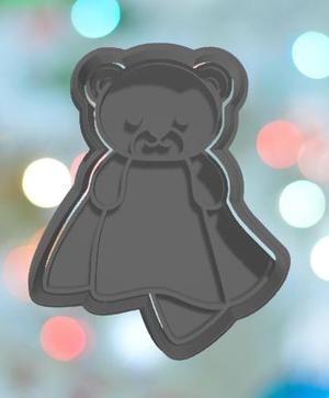 Baby Shower Bear Blanket Cookie Cutter