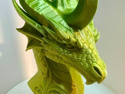 Gothic moon dragon bust