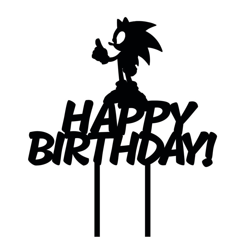 2 SETS SONIC CAKE TOPPER