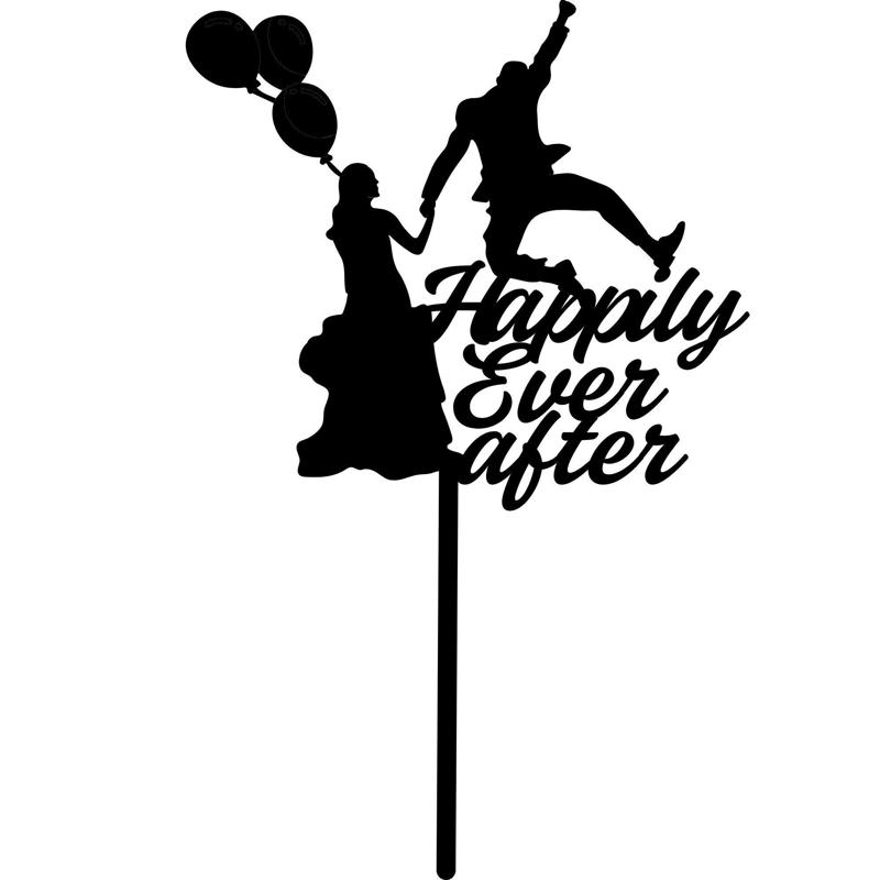 Wedding Cake Topper Happily Ever After MODEL 2
