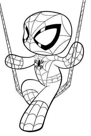 swinging spider-man