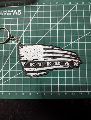 Veteran Flag Keychain