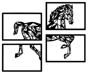 Horse Sculpturehousewarming Geometric Wall Art