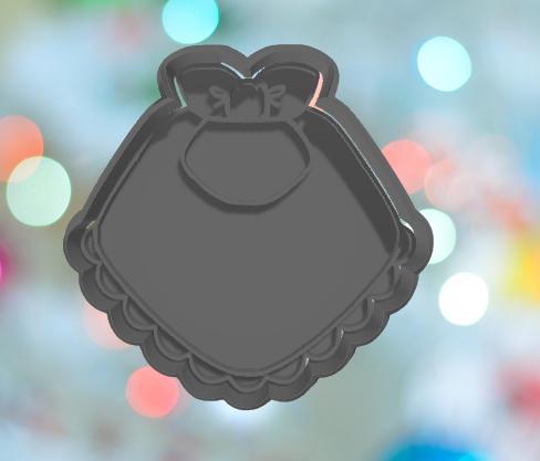 Baby Shower Bandana Bib Cookie Cutter