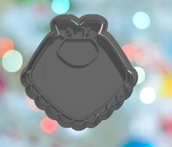Baby Shower Bandana Bib Cookie Cutter