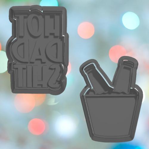 Fathers Day Hot Dad Shit Cookie Cutter Set