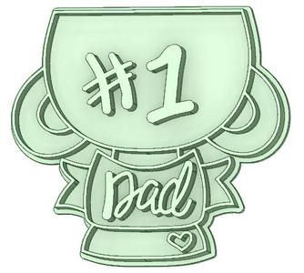 Dad Cup #1 70mm cookie cutter