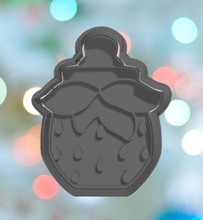 Baby Shower Strawberry Bottle Cookie Cutter