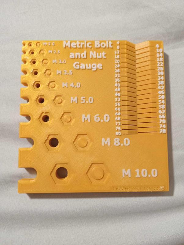 Metric Bolt and Nut Gauge M2-M10