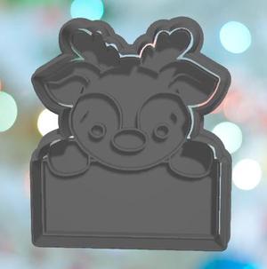 Christmas Reindeer Plaque Cookie Cutter