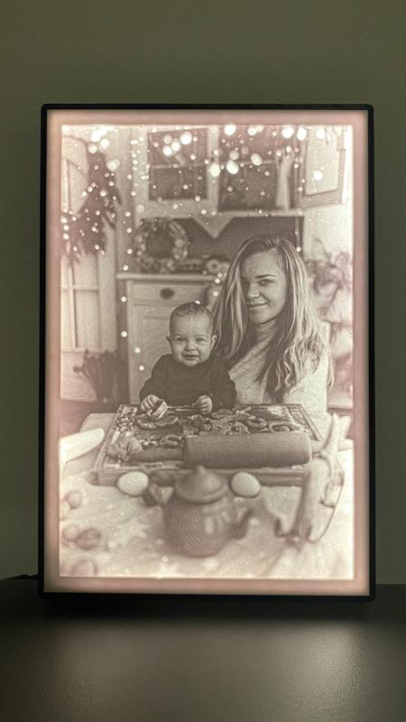 Lithophane slim frame for Photo 240x160x4mm