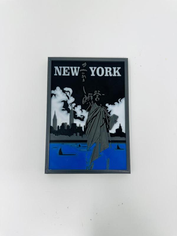 New York City Skyline Framed 3DArt State Landmarks