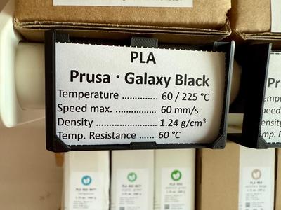 Magnetic Label Frame for RepRack (Fits 28 mm IKEA HUGAD Rod)