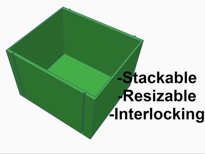BIG stacking storage box 230 x 210 mm
