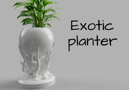 Exotic plant pot