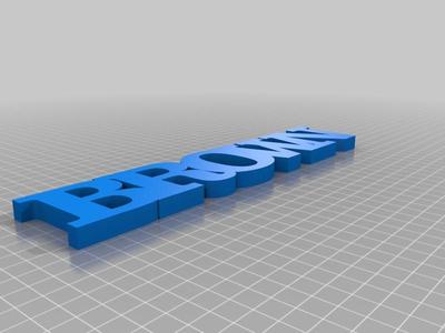 Brown Variable WORD Sculpture
