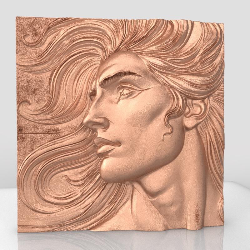 Man Bas Relief Decor