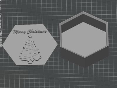 CHRISTMAS TREE BOX WITH LID (PRINT IN PLACE)