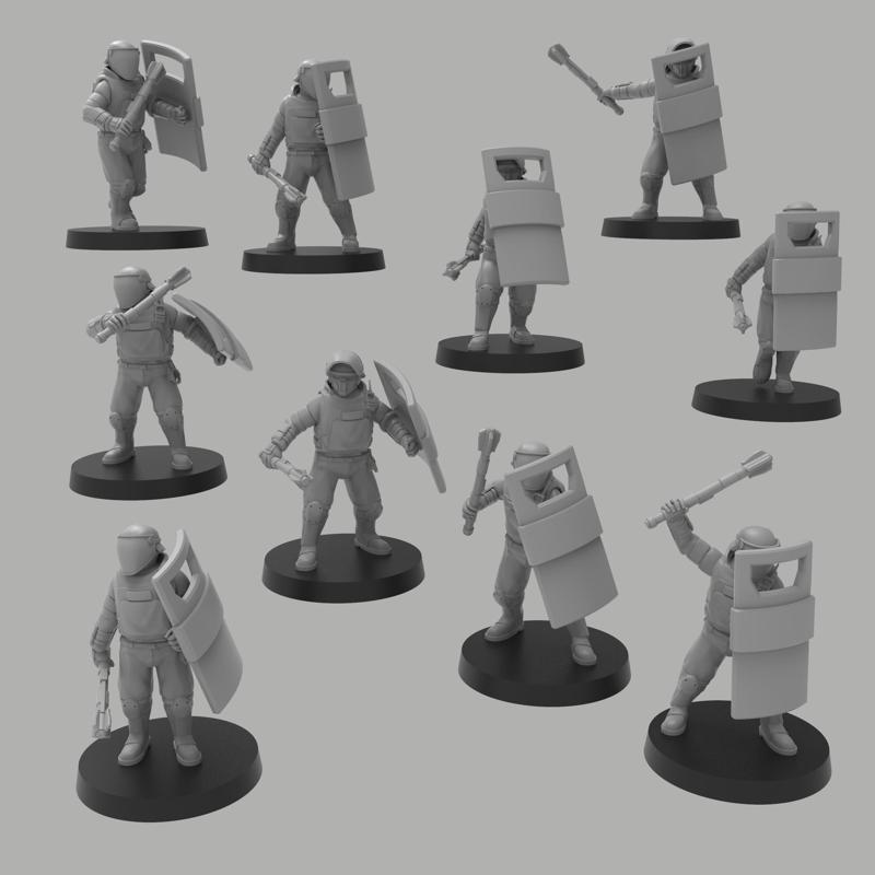 Security Officer w/ Mauls - Presupported