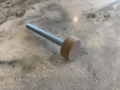 Hex cap and washer cover for 1/4" screw or bolt