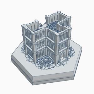 Gothic Ruined Building 3 Hex Map Scale HMSGR003