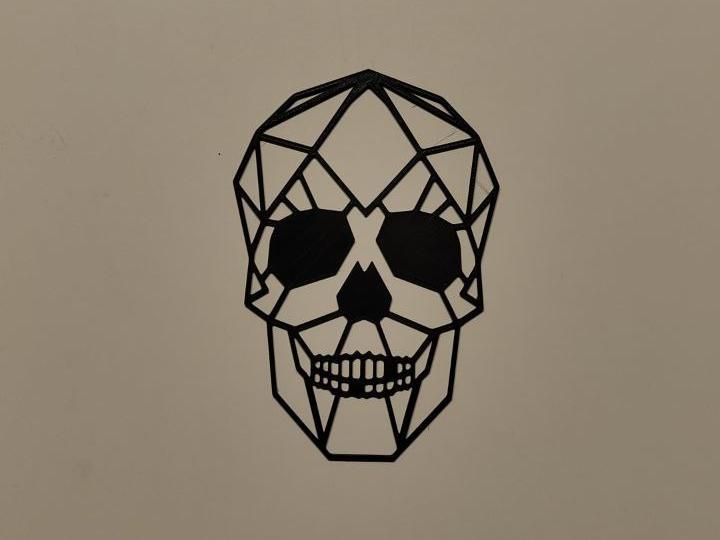 lowpoly skull wall art