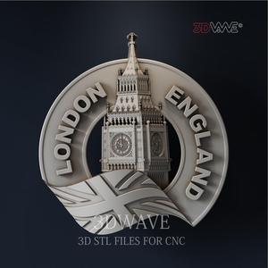 United Kingdom London Sign 3d stl files for CNC
