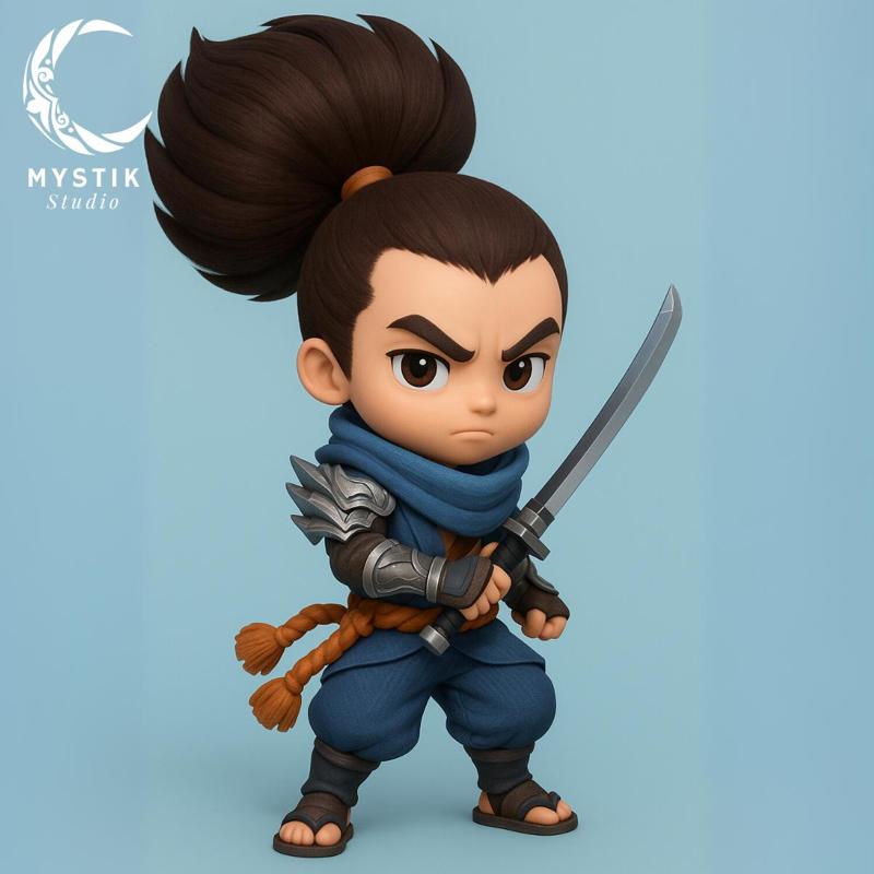 Yasuo chibi-style 3D – League of Legends